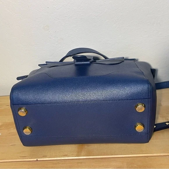 Senreve Midi Maestra Italian Pebbled Marine Leather Bag - Picture 8 of 16